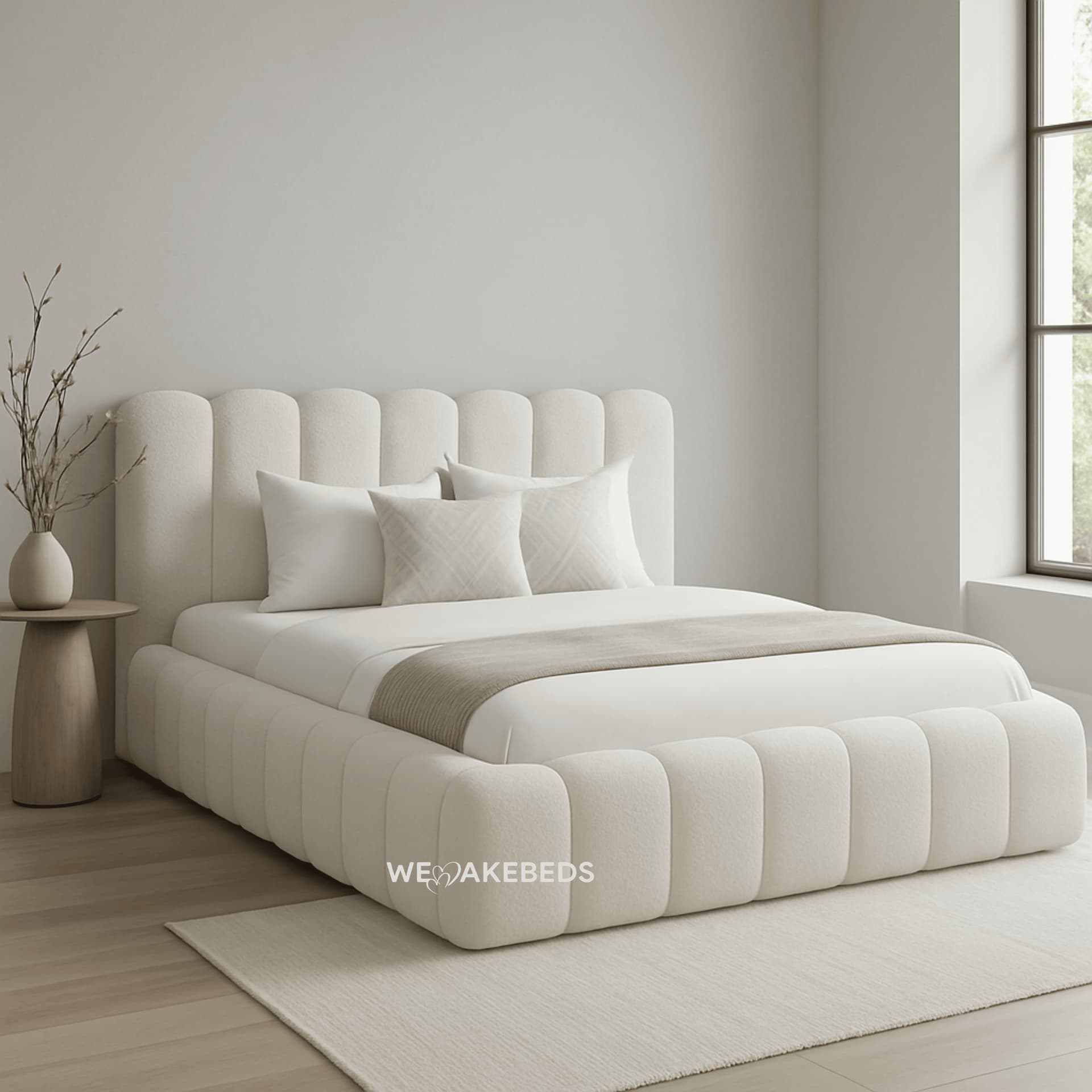 Cream haven cloud bedframe Cream Haven Cloud Bedframe - Image 1