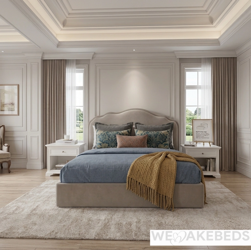 The Kensington Curve Upholstered Bed